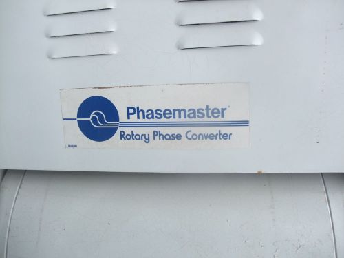 Rotary Phase converter Phasemaster  Model ma7-365T-1500-VS 40 HP