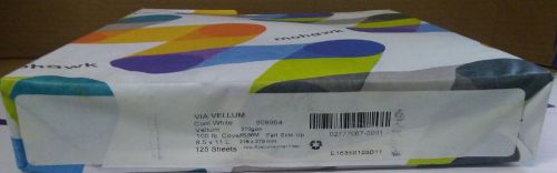 Via vellum heavyweight cardstock 100 lb cover cool white 90-bright 8.5&#034;x11&#034; 1... for sale