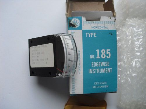 GE TYPE NO. 185 EDGEWISE INSTRUMENT METER 0-300 New Old Stock