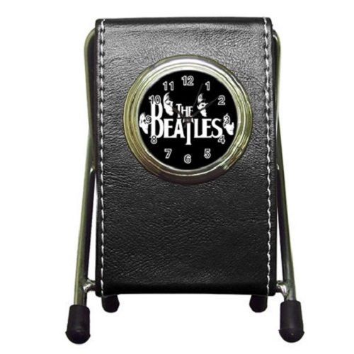 Vintage Celebrities The Beatles (2 in 1) Leather Pen Holder and Desktop Clock