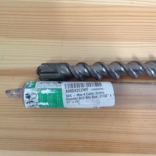 Hitachi SDS - Max 4 Cutter Zentro Hammer Drill Bits Size: 27/32&#034; x 17&#034; x 21&#034;