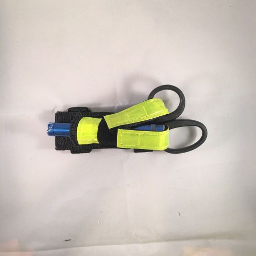 EMS, Paramedic, Rescue Horizontal EMT Shear / Minilight Pouch Lime Reflective