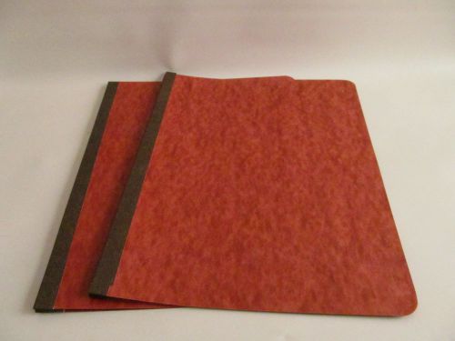 Lot of 2 Pressboard REPORT COVER BINDERS Red/Brown homeschool (U-60[x2)