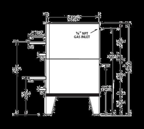 Marsal SD-1060 STACKED Pizza Oven Deck Type gas stacked (2) 11&#034;H x 36&#034; x 60&#034;...