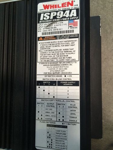 Whelen ISP94A Intelligent Strobe Power Supply 01-0668156-00H