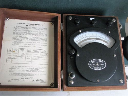 Weston Vintage Antique AC DC Volt Meter Model 341