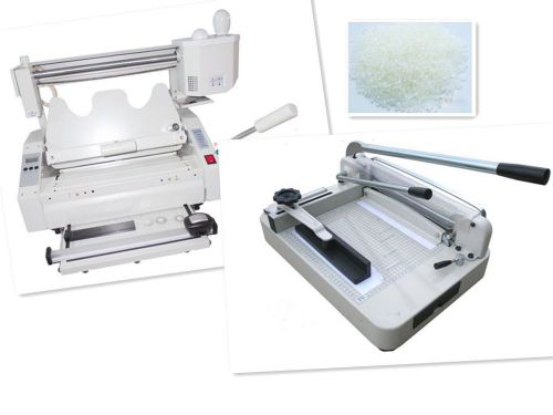 A4 stack paper book cutter guillotine+wireless glue binding machine hard cover for sale