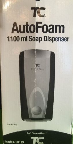 TC Auto-Foam Touch-Free Wall Mounted 1100ml Soap Dipenser BLACK/CHROME  F/S