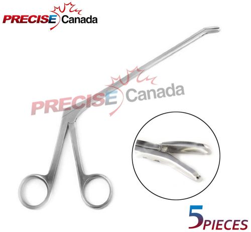 5 CUSHING PITUITARY RONGEURS 8&#034; 4X10MM CUP (DOWN) ENT SURGICAL INSTRUMENTS