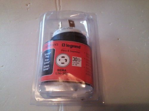 Pass &amp; seymour 30 amp turnlok locking plug  l14-30p for sale