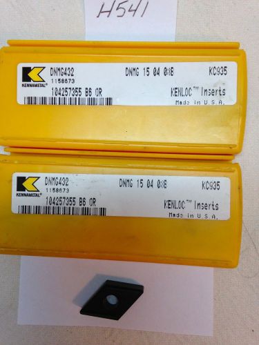 7 new kennametal dnmg 432  carbide inserts. grade: kc935 {h541} for sale