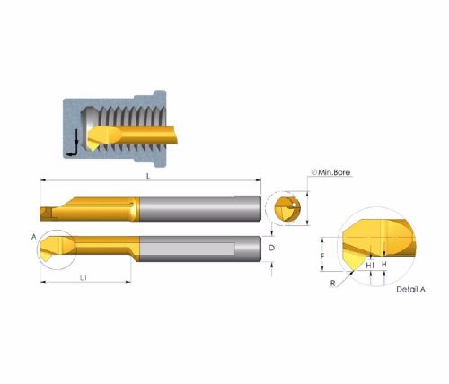 Carmex MCR Chamfering and Boring Solid Carbide Bar (PICCO)