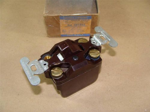 NEW GENERAL ELECTRIC GE2925 3-WAY FLUSH TUMBLER SWITCH BROWN 30 AMP 125/250 VAC