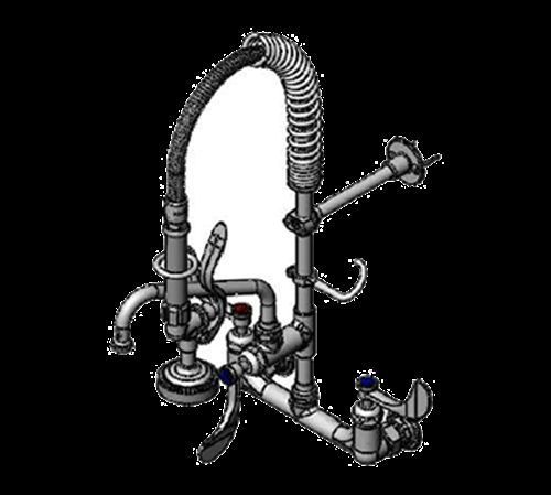 T&amp;S Brass MPZ-8WWN-08-CR Mini Pre-Rinse Unit 8&#034; wall mount low flow spray valve