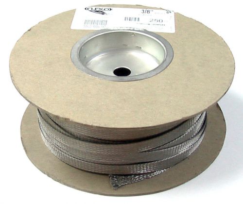 Flexo ssl0.38v-nd braided stainless steel sleeving 3/8&#034; 250 feet, high coverage for sale