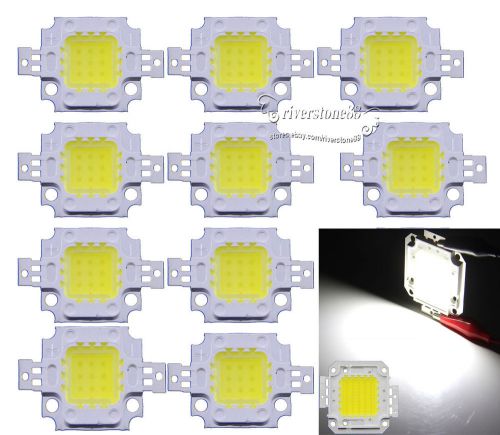 Sale 10Pcs 10W Cool White High Power 800-900LM SMD LED Lamp Light ChipDC 9-12V