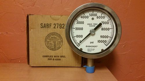 Ashcroft 45-1020RW-04L Special Service Gauge 4-1/2&#034; Face 10000PSI XMAS TREE NOS