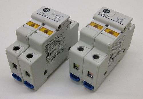 ALLEN BRADLEY FUSE HOLDER 2 POLE CLASS CC 1492-FB2C30-L SER A Lot of 2