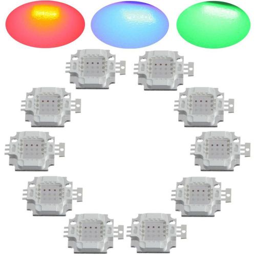 NEW DIY 10pcs 10W watt high power RGB change colors led SMD chip bead light