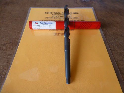 TAPER SHANK DRILL 17/32&#034; DIAM #1MORSE TAPER HIGH SPEED BLACK OXIDE NEW USA $8.35