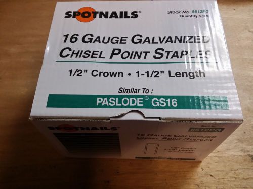 8612pg 5000 1/2&#034; cr staples 16g fits paslode gs s200-s16 decking staples for sale