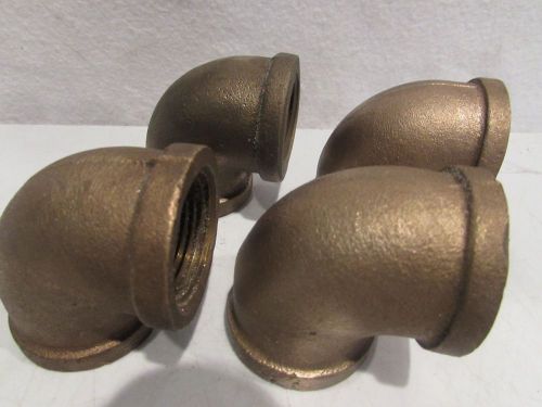 1&#034; bronze 90 degree elbow pipe fitting---4 pcs. for sale