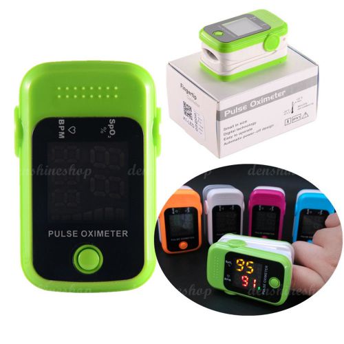 Color Finger Tip Pulse Oximeter Blood Oxygen SpO2 PR Monitor LED FDA CE