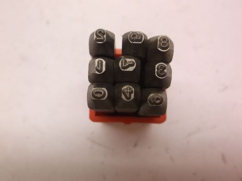 Number Set, 3/32 In. H, Steel 1F106 (D42K)