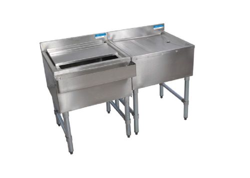 Underbar Ice Bin / Drainboard Work Stations Length: 96&#034; BBKUB-WS-IBDB-96