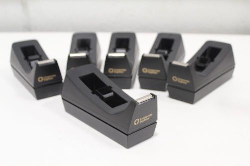 Lot of 6) Corporate Express Scotch Office Business Black Desk Top Tape Dispenser