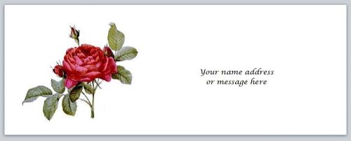 30 Personalized Return Address Labels A Single Rose Buy 3 get 1 free (bo709)