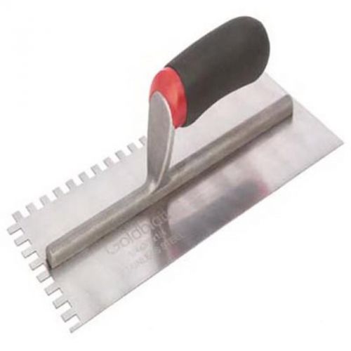 1/4&#034; By 1/4&#034; By 1/4&#034; Square Notch Trowel With Pro-Grip Handle Goldblatt G02361