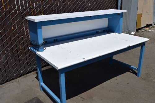 IAC IND ~6&#039;~ Anti-Static Mat Bench Electronic ESD Workstation 72&#034;  Top Shelf