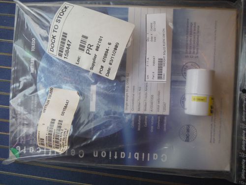 Mettler Toledo Calibration Weight 50g P/N 158447 New in Bag! w/ Calibration Cert