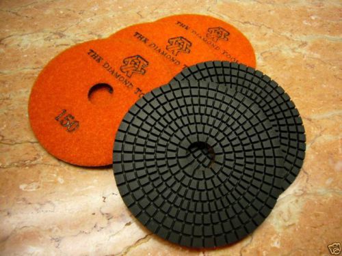 5 pieces THK Diamond marble polishing pad pads wheel disc GRIT 150 (Premium AAA)