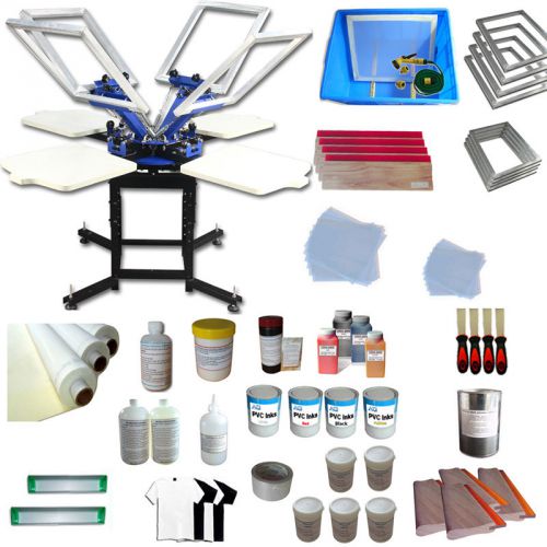 Silk Screen 4-4 Color Printing Kit A Press Printer w Print hand tool inks 006966