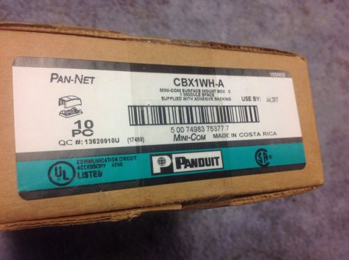 Lot of 10 New box PANDUIT CBX1WH-A MINI-COM Surface Mount Box C Module Adhesive