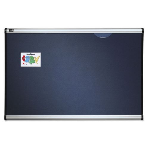 Quartet Prestige Bulletin Board Diamond Mesh Fabric 72 X 48 Gray/aluminum Frame