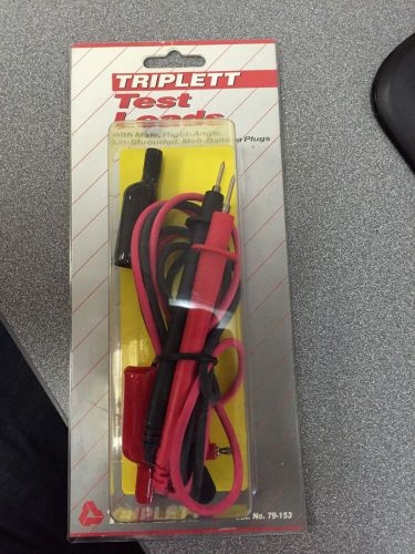 TRIPLETT TEST LEADS W/ MINI-JACKS &amp; SCREW-ON CLIPS, 79-153 *New in Package*