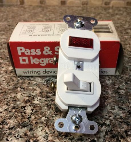 PASS &amp; SEYMOUR White Single-Pole Switch &amp; Pilot Light 692-WG