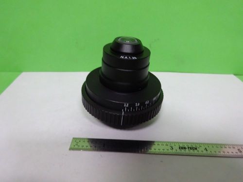 MICROSCOPE PART CONDENSER + IRIS AMSCOPE NEW OPTICS AS IS BIN#72-M-23