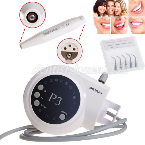 Seasky Dental Ultrasonic Scaler fit DTE Satelec Piezo Handpiece 5 Tips Scaling