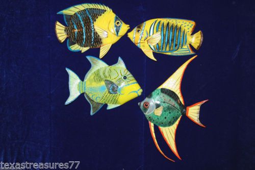 (4) 6&#034;, SEAFOOD DECOR, OCEAN FISH, SALTWATER FISH, TROPICAL, F204,164,148,161