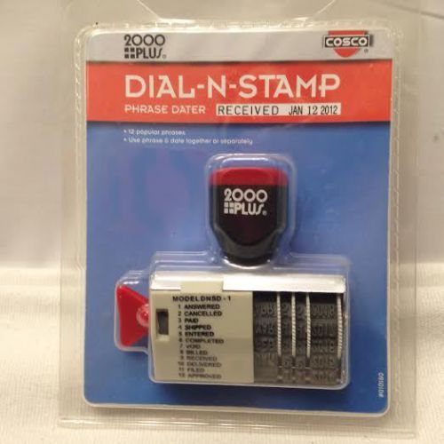 Cosco 010180 2000 plus dial-n-stamp, 12 phrases, 1 1/2 x 1/8 for sale