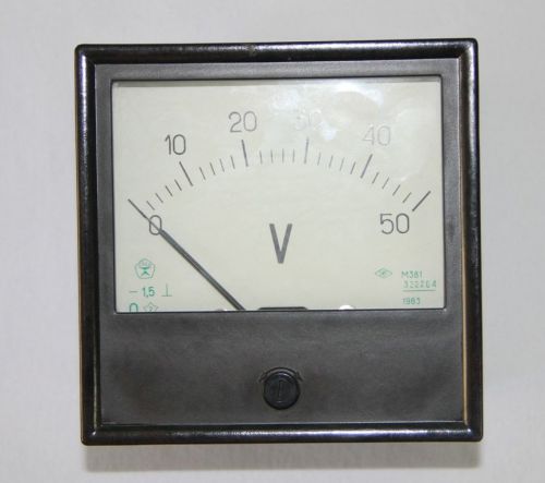 Soviet VOLTMETER Meter Measuring head 0-50 V