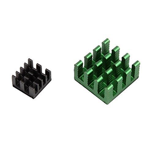 JBtek® Aluminum Cooling Heatsink for Raspberry Pi B+ RPi Set of 2 Heat Sinks