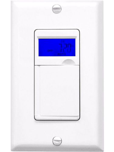 Refurbished Enerlites 7-Day Programmable Digital Timer Switch LED Display White