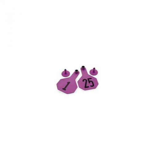 Y-Tex Medium Cattle Ear Tag Purple Numbered 101-125