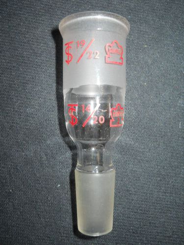 Kontes Glass 19/22 Outer to 14/20 Inner Reducing/Enlarging Joint Adapter