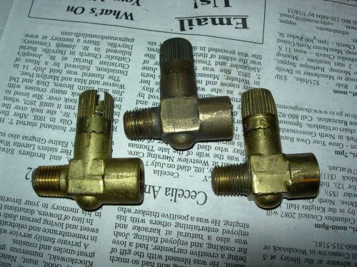 3 BRASS AIR TOOL IN-LINE AIR REGULATORS ALL WORK PROPERLY